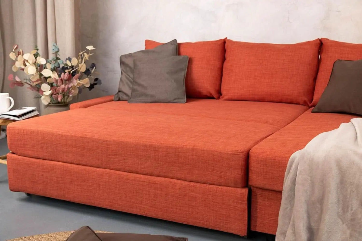Friheten Slipcover For IKEA ChaiseCorner Orange Snug Fit from PriceLows™