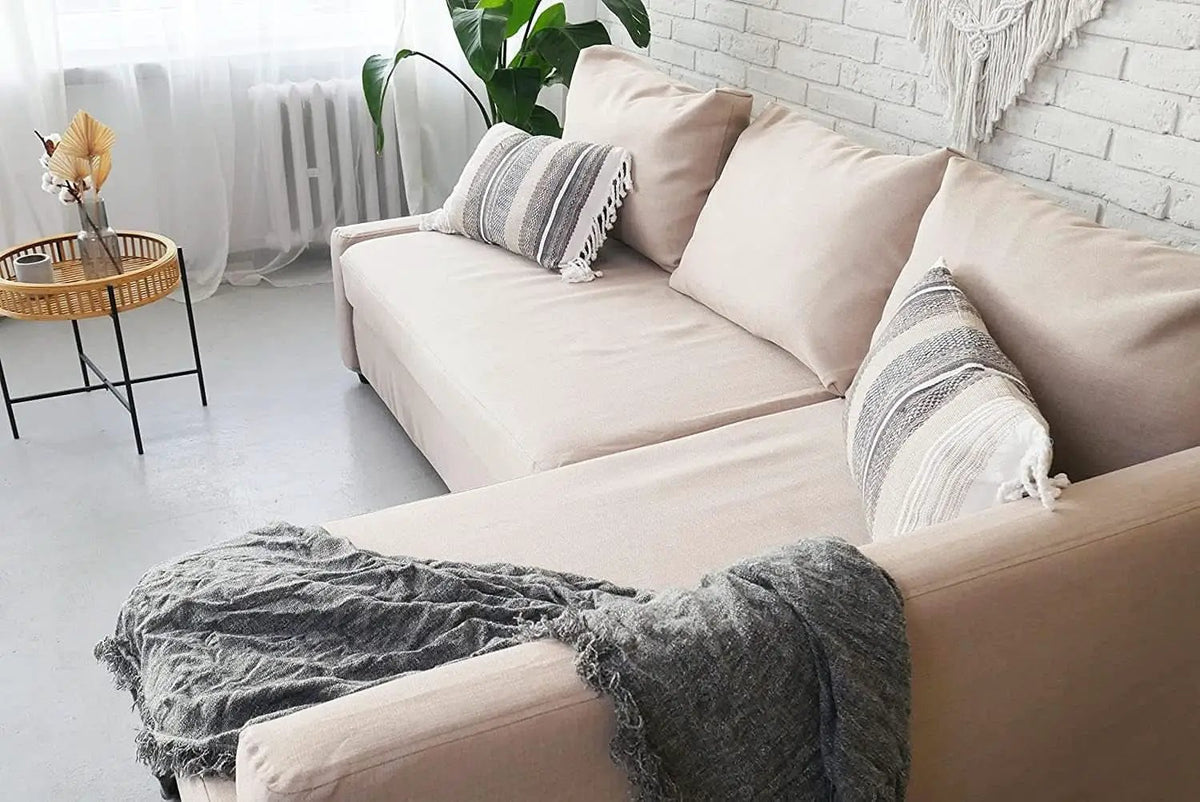 Friheten Slipcover For IKEA Sofa Bed Light Khaki Snug Fit from PriceLows™
