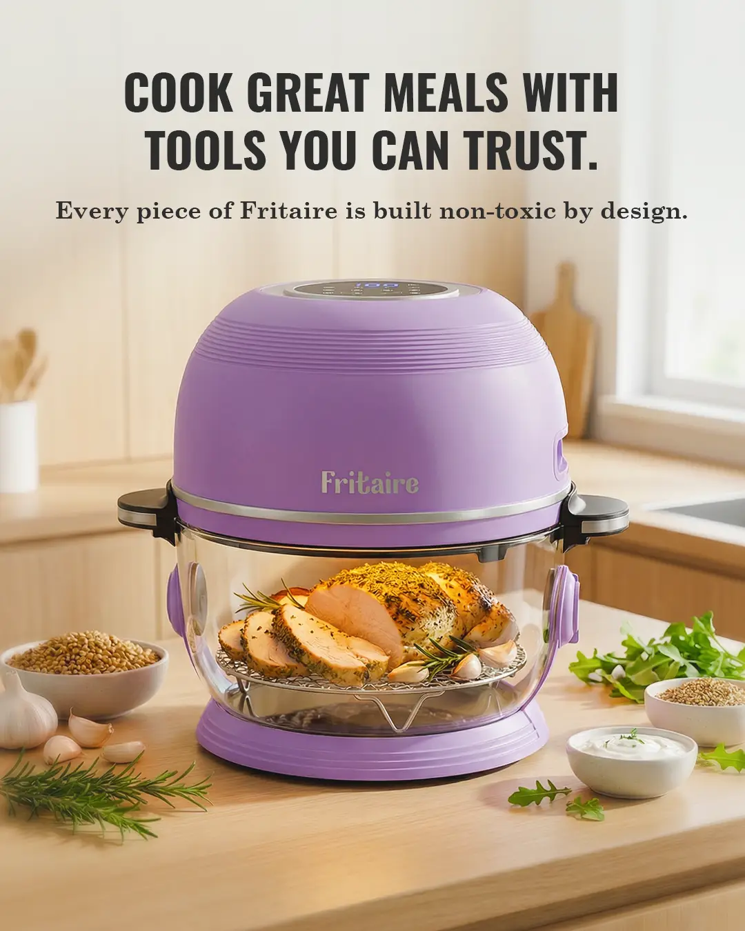 Self-Cleaning Air Fryer™ & Non-Toxic Air Fryer™ - Mauve Rose from PriceLows™