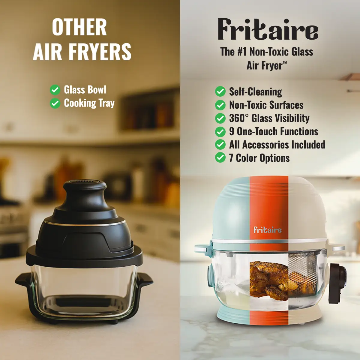 Self-Cleaning Air Fryer™ & Non-Toxic Air Fryer™ - Mauve Rose from PriceLows™