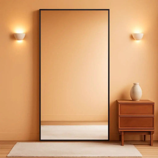Full Length Mirror With Stand 34x76 Aluminum Frame from PriceLows™