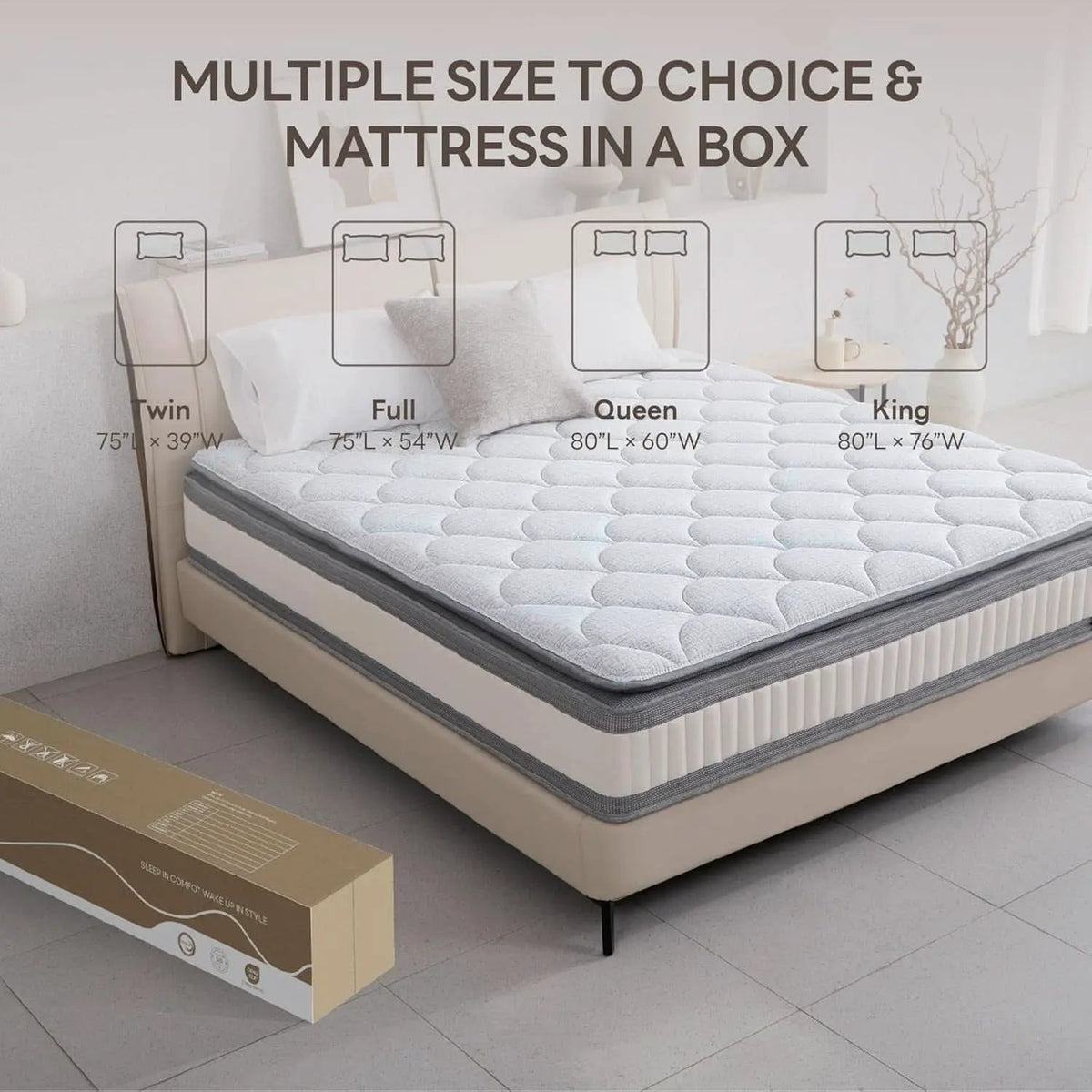 Full Gel Memory Foam Mattress TenInch Zoned Pressure Relief from PriceLows™