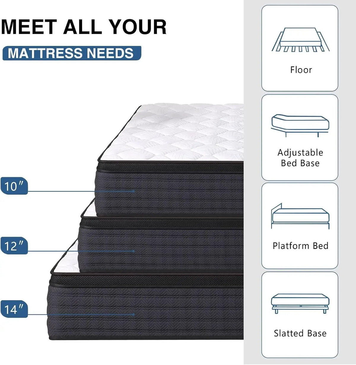 Full Size Hybrid Memory Foam Mattress Certipur Certified from PriceLows™