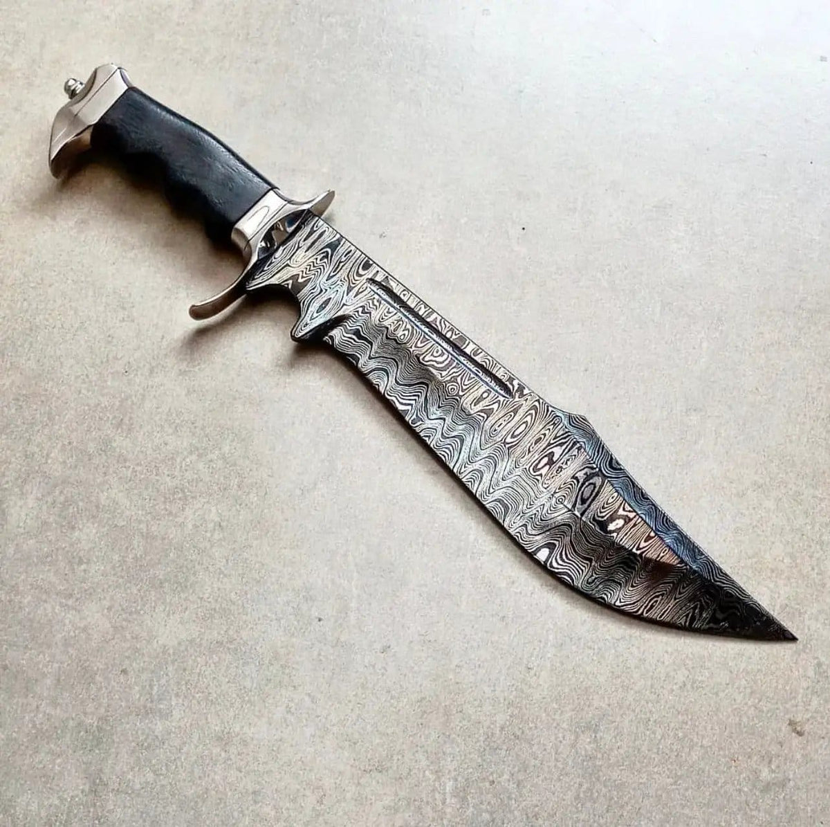 Custom handmade Damascus steel hunting Bowie knife (Style 7) | Damascus Steel | Hunting & Survival Knife | Home