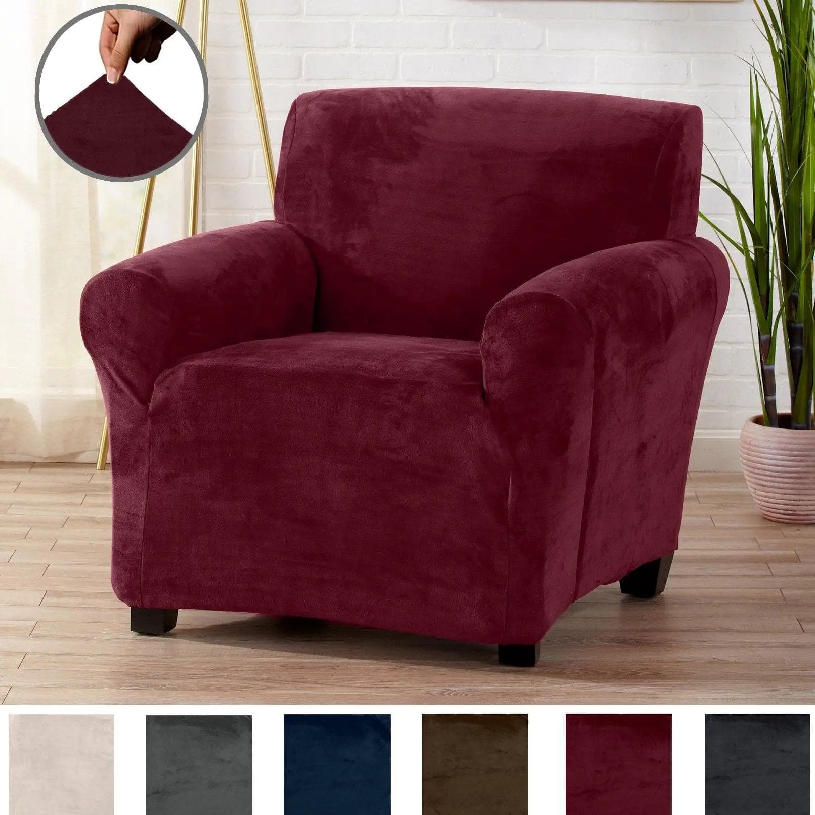 Velvet Stretch Slipcover - Gale Collection from PriceLows™