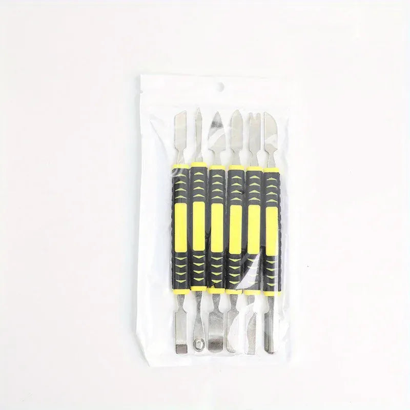 6pcs Electronic Repair Tool Set, Metal Dual-Head Pry Bars for Tablets, Laptops, Phones, Electronic Devices, No Electricity from PriceLows™