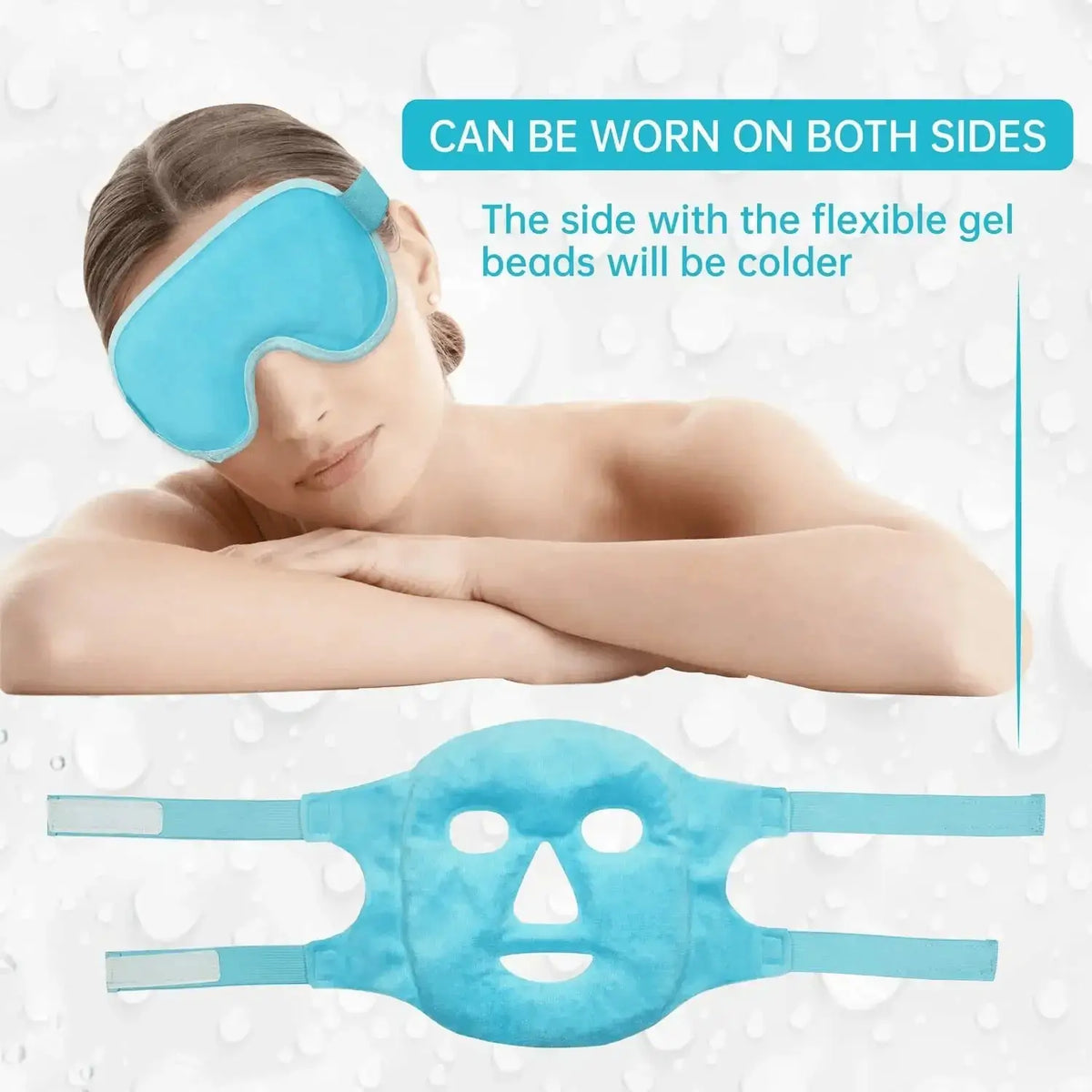 Gel Cooling Ice Face Eye Mask Facial Mask Hot Cold Compress Pack Gel Beads Cold Face Eye Mask Ice Pack,Compress Sleeping FaceSPA from PriceLows™
