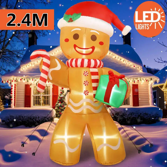 Gingerbread Man Inflatable | 8ft LED | PriceLows™