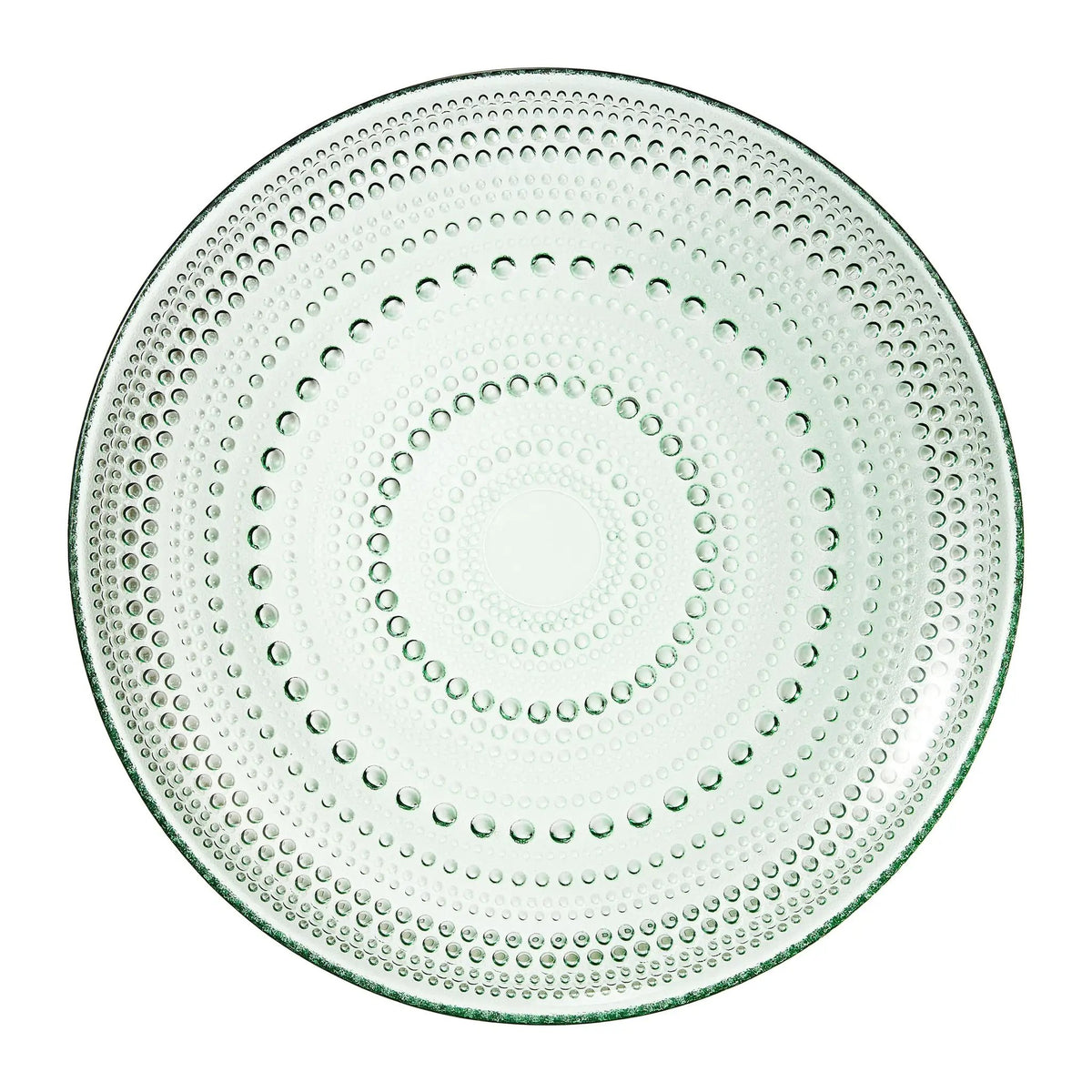 Glass Hobnail Dinner or Charger Plates | Set of 4 | Green from PriceLows™