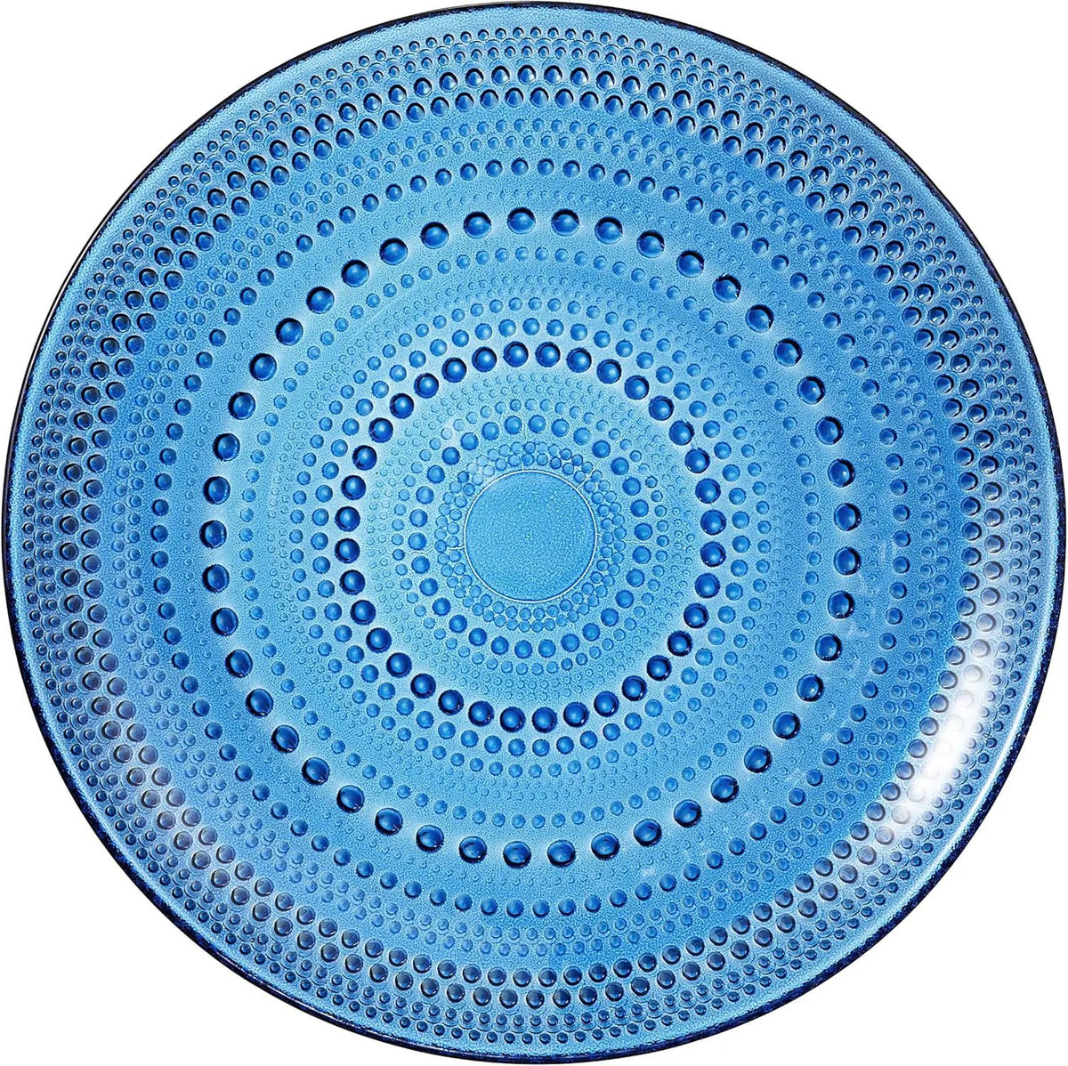 Glass Hobnail Dinner or Charger Plates | Set of 4 | Dark Blue from PriceLows™