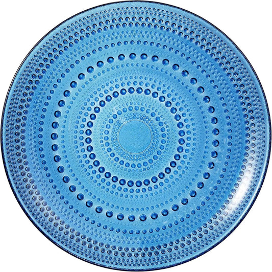 Glass Hobnail Dinner or Charger Plates | Set of 4 | Dark Blue from PriceLows™