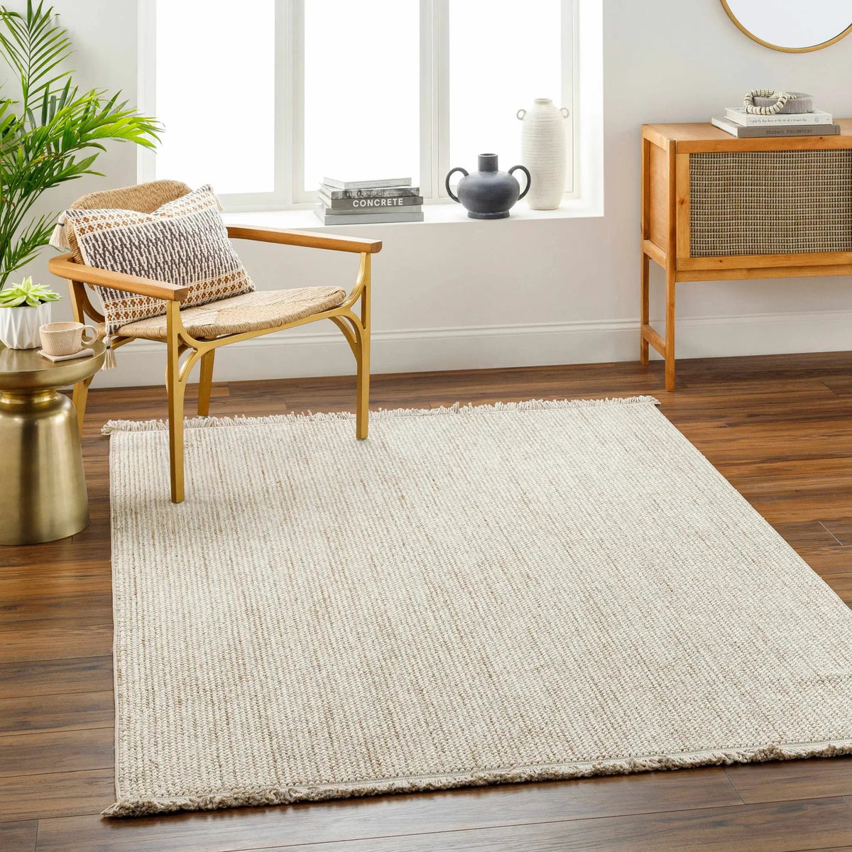 Gowan Beige Area Rug