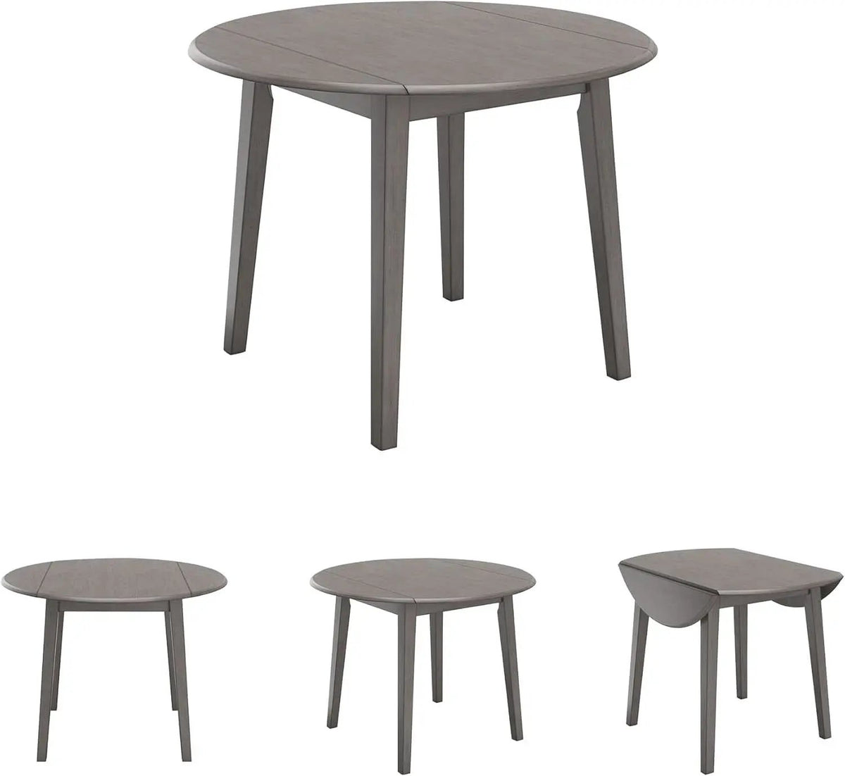 Gray Drop Leaf Dining Table Seats Four With Two Leaves from PriceLows™