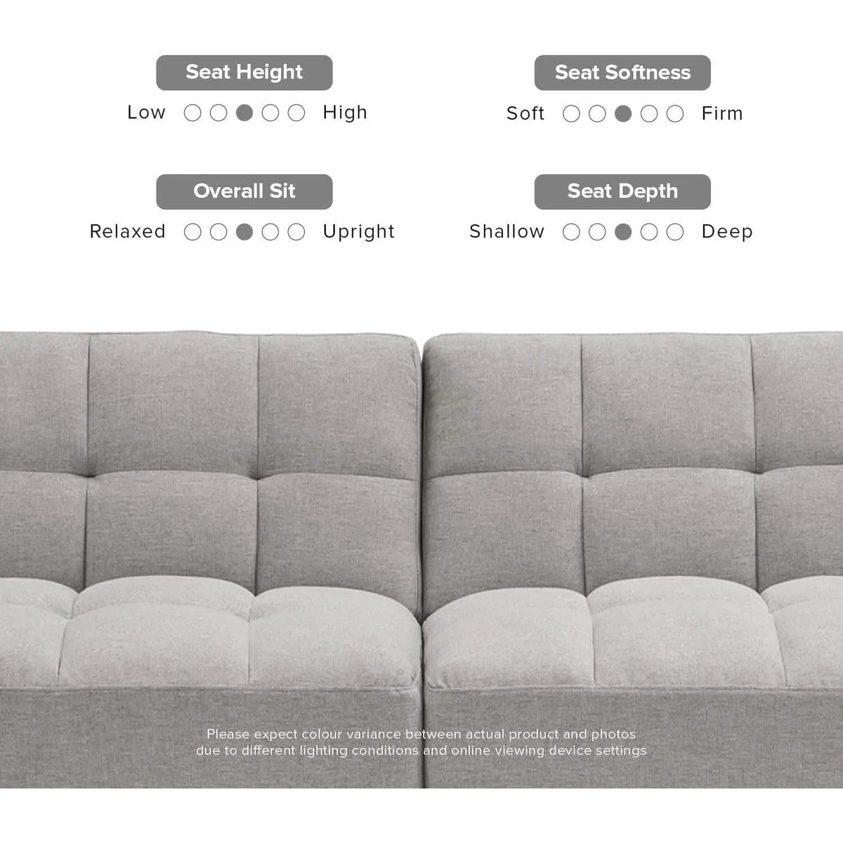 Gray Fabric Twin Futon Sofa Bed With Arms For Small Rooms from PriceLows™