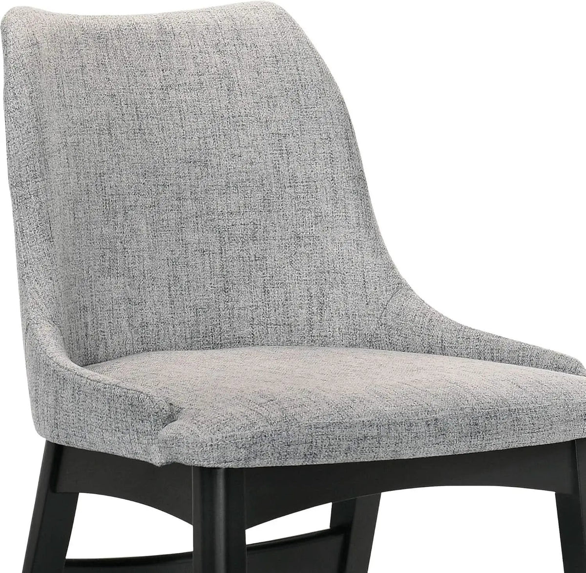 Gray Fabric Wood Dining Chairs Set Of 2 19-Inch Seat Height from PriceLows™