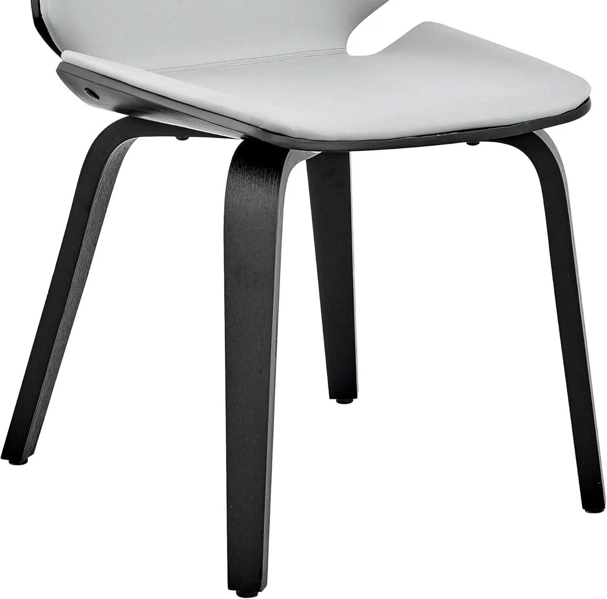 Gray Faux Leather Accent Dining Chair For Kitchen Table from PriceLows™