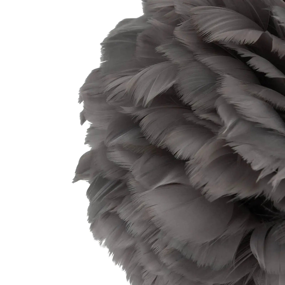 Gray Feather Table Lamp Bedroom Bedside Feather Lamp Tripod Lamp with Swan Lampshade indoor Living Room Decoration from PriceLows™