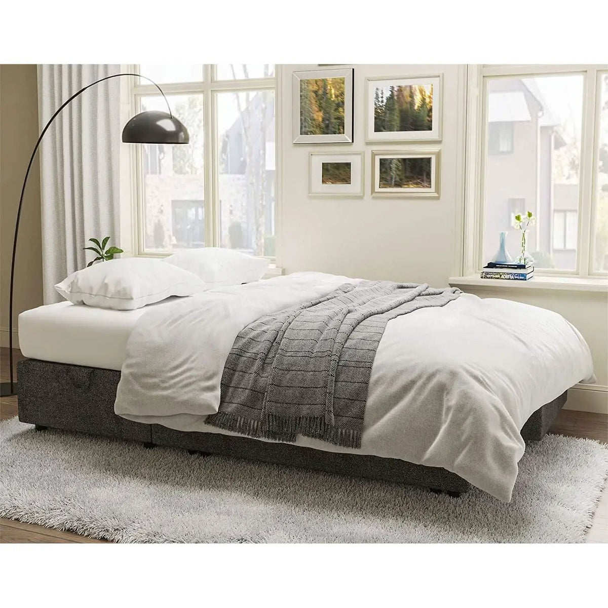 Gray Sectional Sleeper Sofa With Storage Chaise Bed from PriceLows™