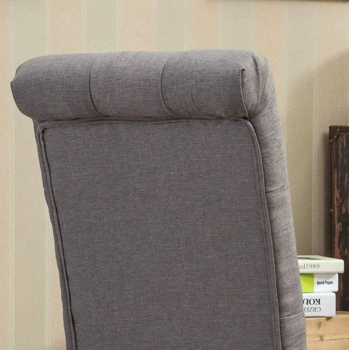 Gray Solid Wood Tufted Parsons Dining Chair Set Of 2 from PriceLows™