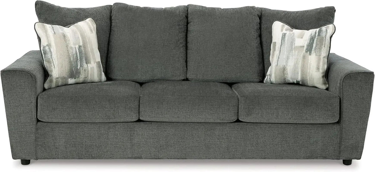 Gray Upholstered Casual Sofa With Flared Arms Modern from PriceLows™