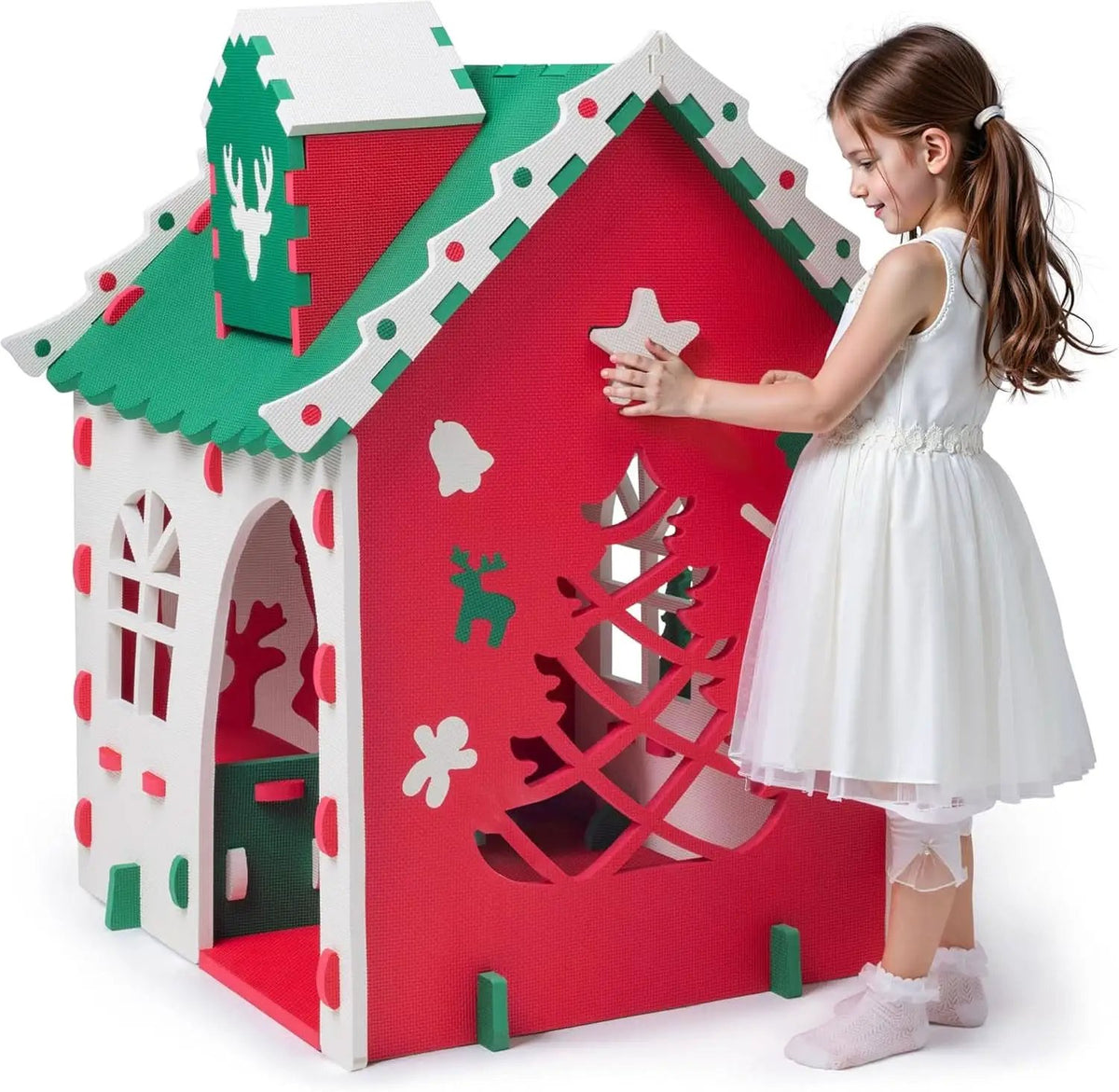 Green EVA Foam Kids Playhouse Foldable Indoor Outdoor from PriceLows™