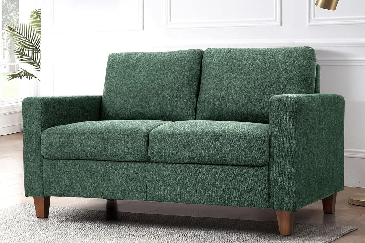 Green Mid Century Modern Couch and Loveseat Set for Small Spaces from PriceLows™