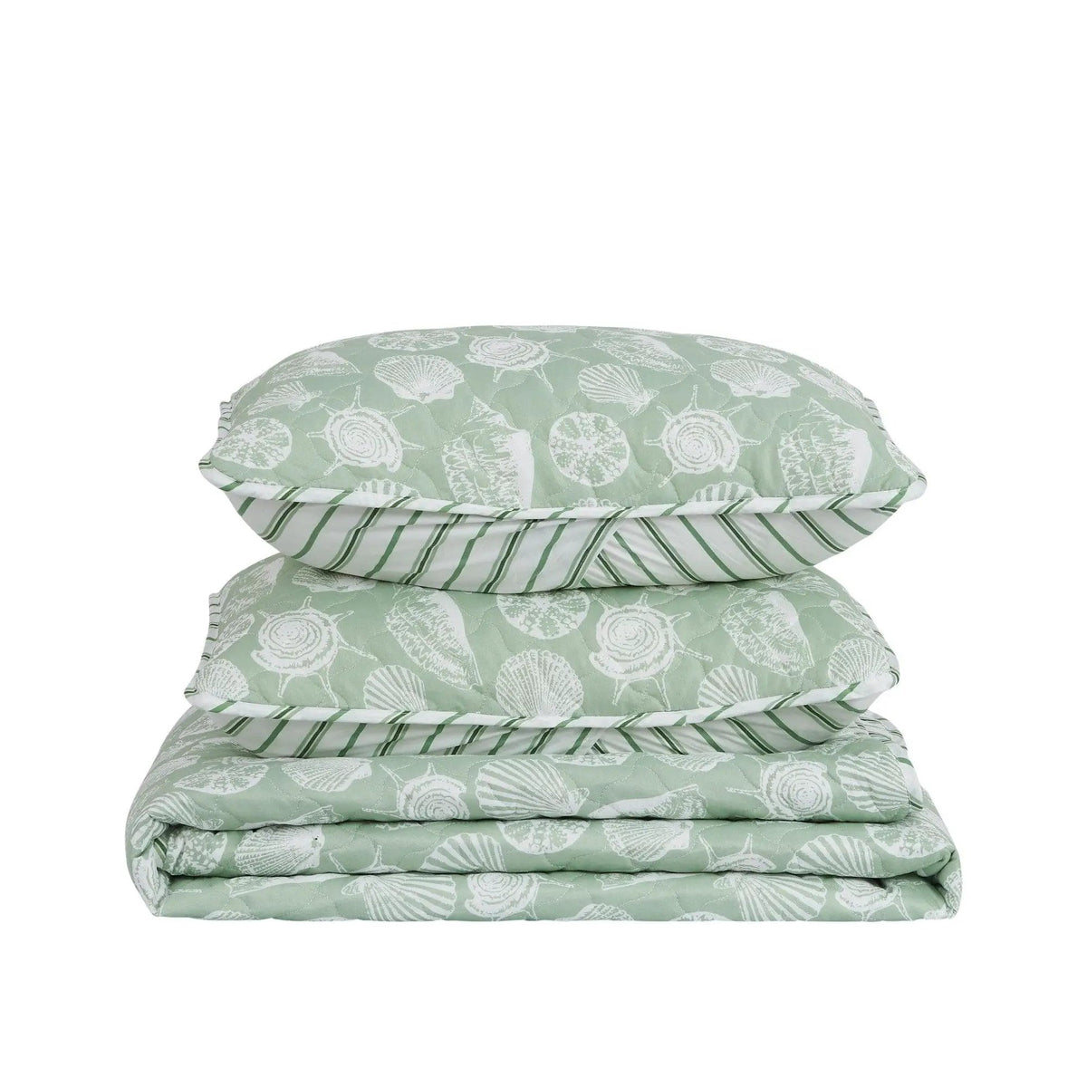 Green Seashell Quilt - Emerald Bay from PriceLows™