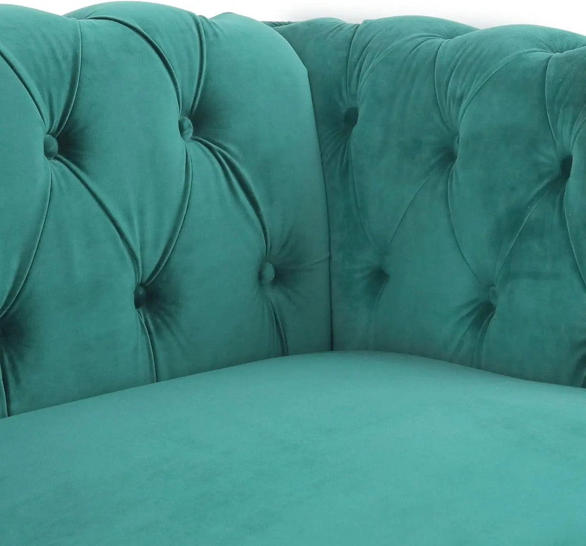 Green Velvet Chesterfield Living Room Set Including Sofa Loveseat and Club Chair from PriceLows™