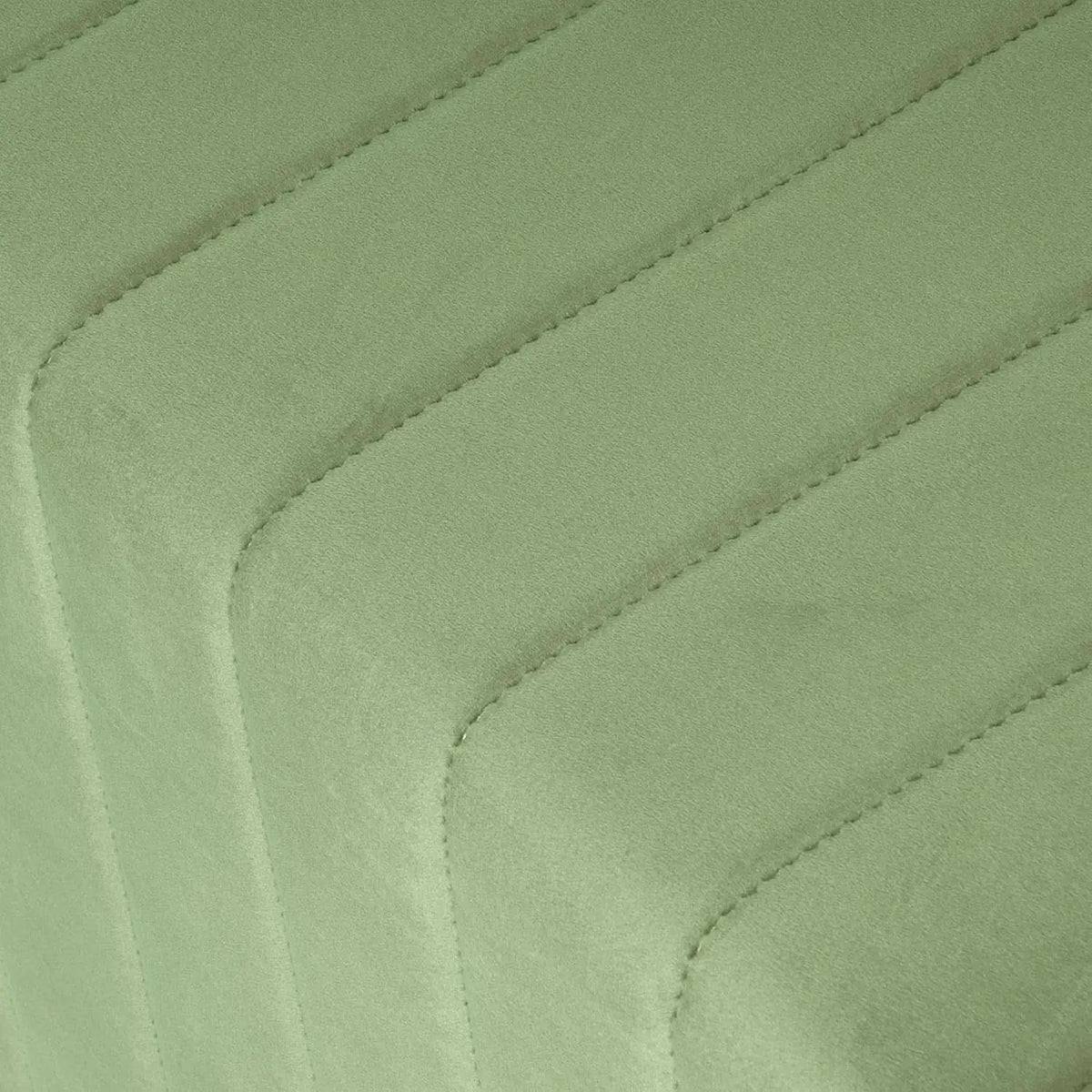 Green Velvety Tufted Ottoman Footstool 18.5 Inches from PriceLows™