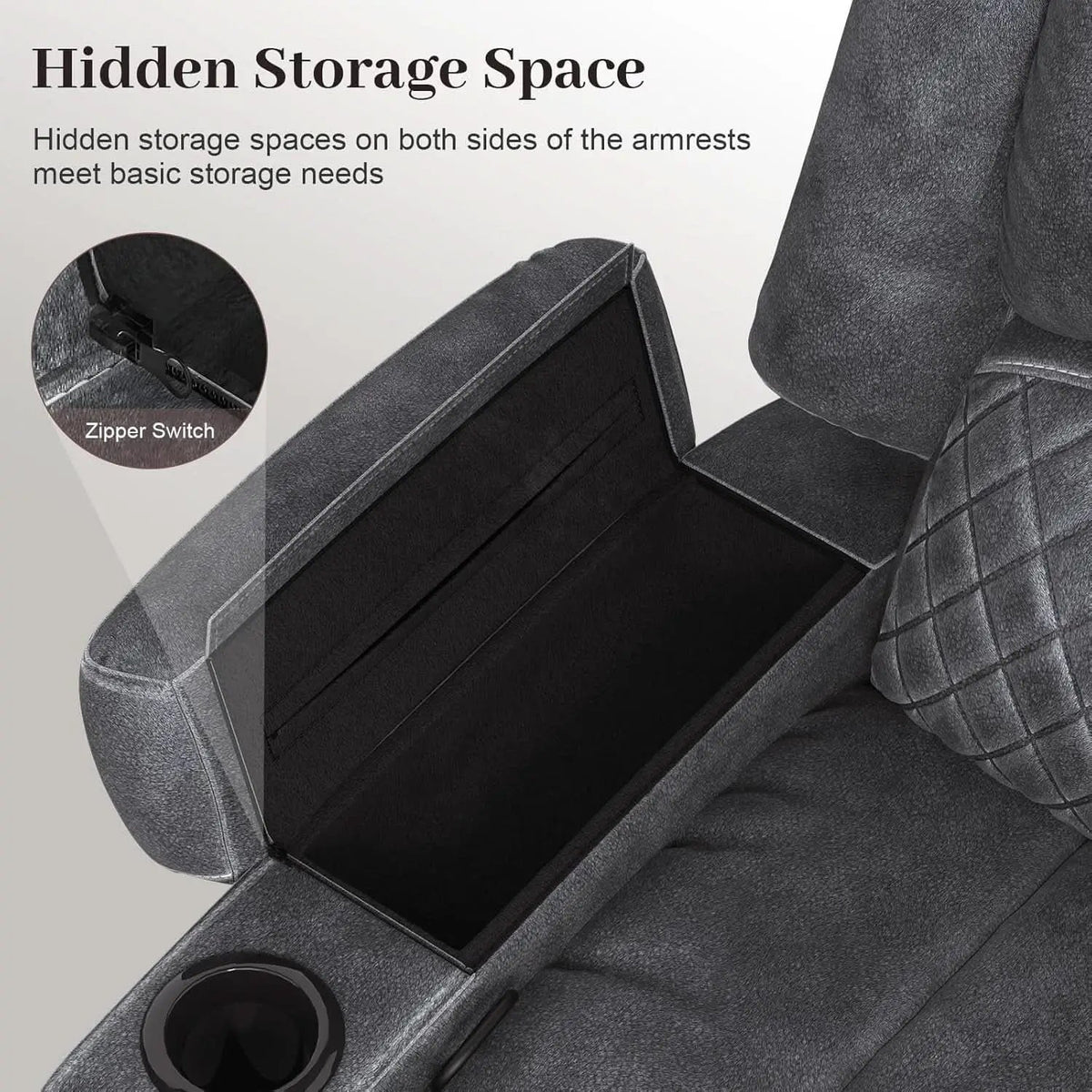 Grey Leather Reclining Loveseat Sofa Set With Console And Two Chairs from PriceLows™