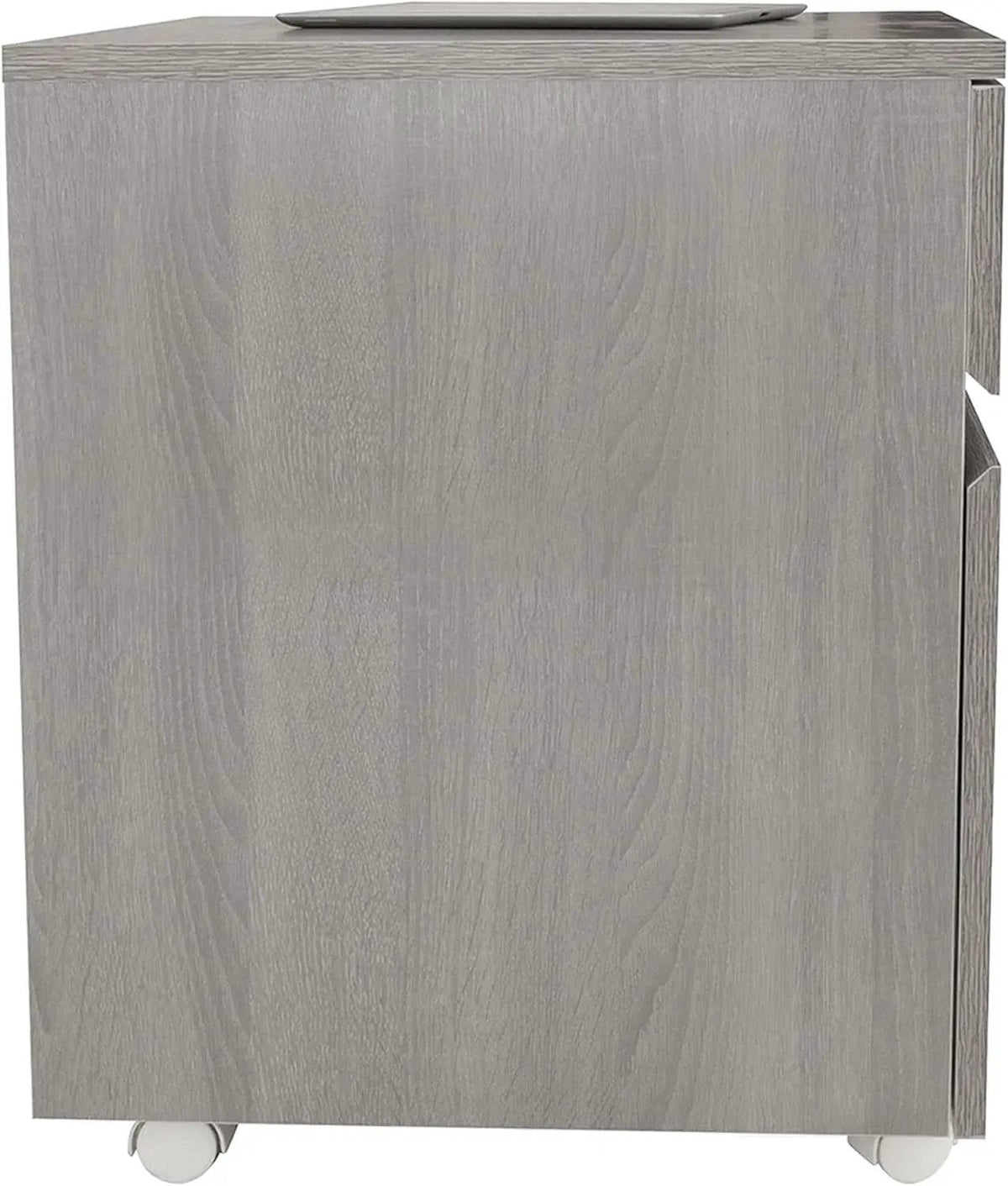 Grey Rolling Locking Two Drawer Vertical Filing Cabinet from PriceLows™