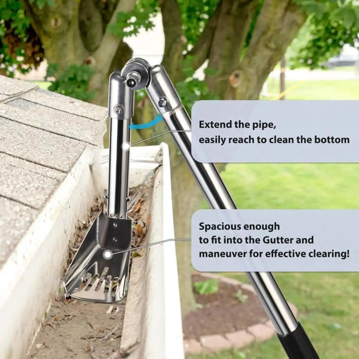 Gutter Cleaning Scoop Gutter Cleaning Shovel For Garden Ditch Villas Rustproof Stainless Steel Drainage Maintenance Cleaner from PriceLows™