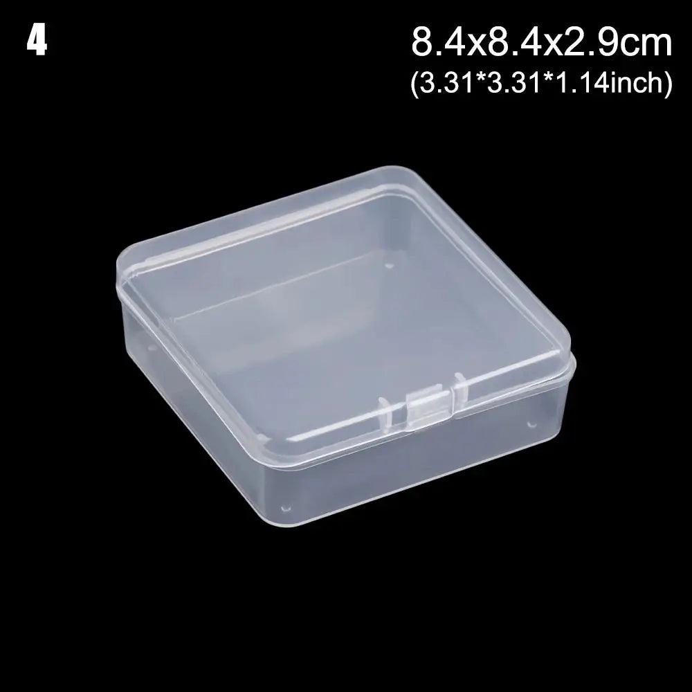 1PC Square/Round Transparent Plastic Storage Box Small Case Beads Earrings Jewelry Container Hardware Organizer Pill Chip Box from PriceLows™