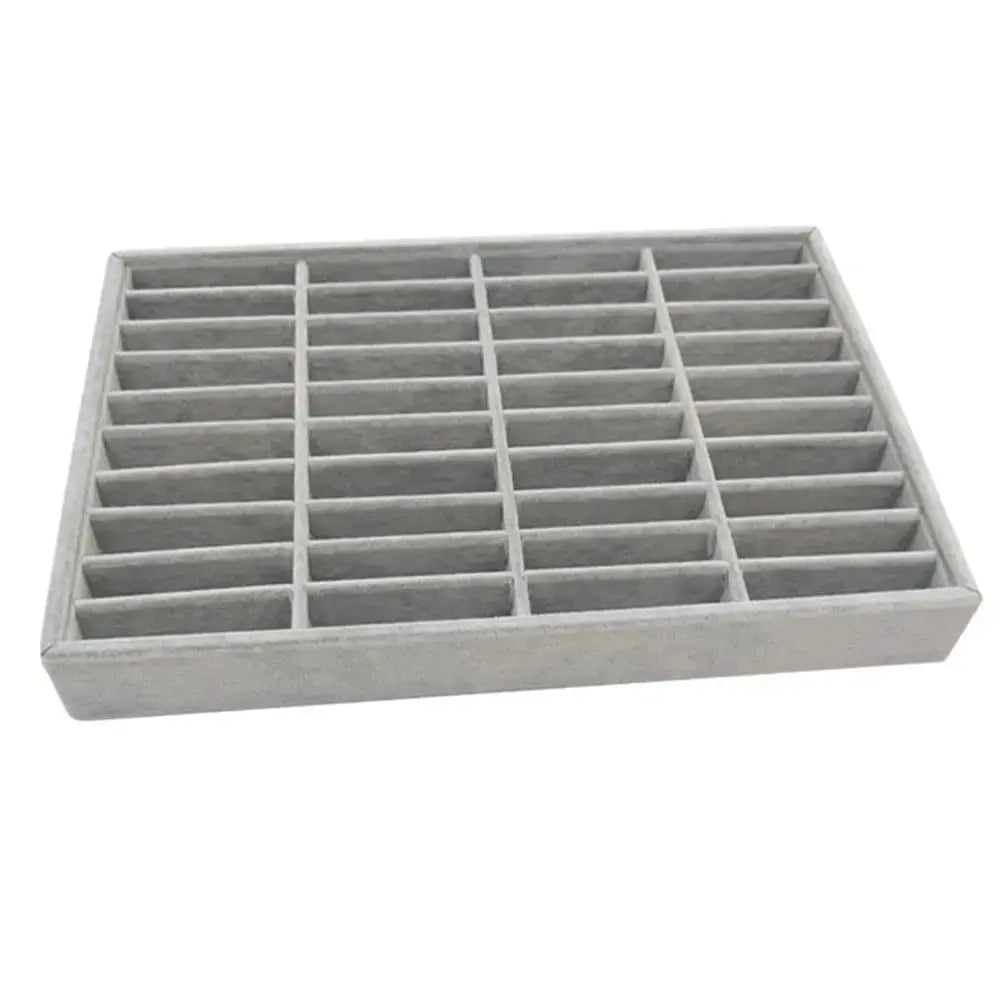 Ring Holder Box 54 Grids Clear Glass Lid Showcase 40 Slots Jewelry Organizer Jewelry Box for Earrings Necklaces Bracelets from PriceLows™
