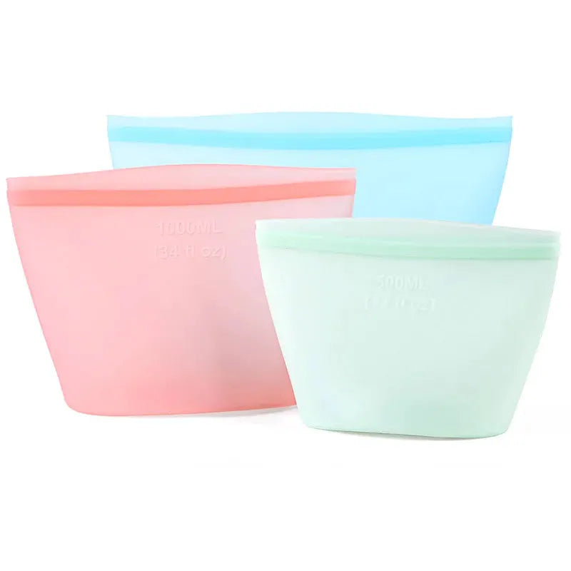 Silicone Food Zip Bag | Reusable | Leak-Proof | Various Sizes