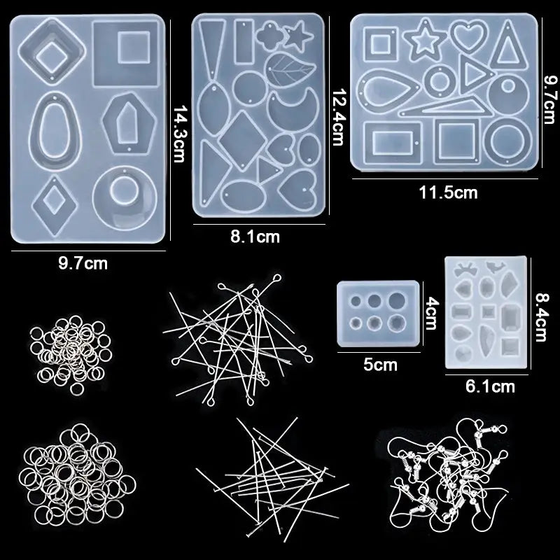 Silicone Resin Jewelry Molds | Mixed Styles | UV Casting Tools | DIY Craft Set