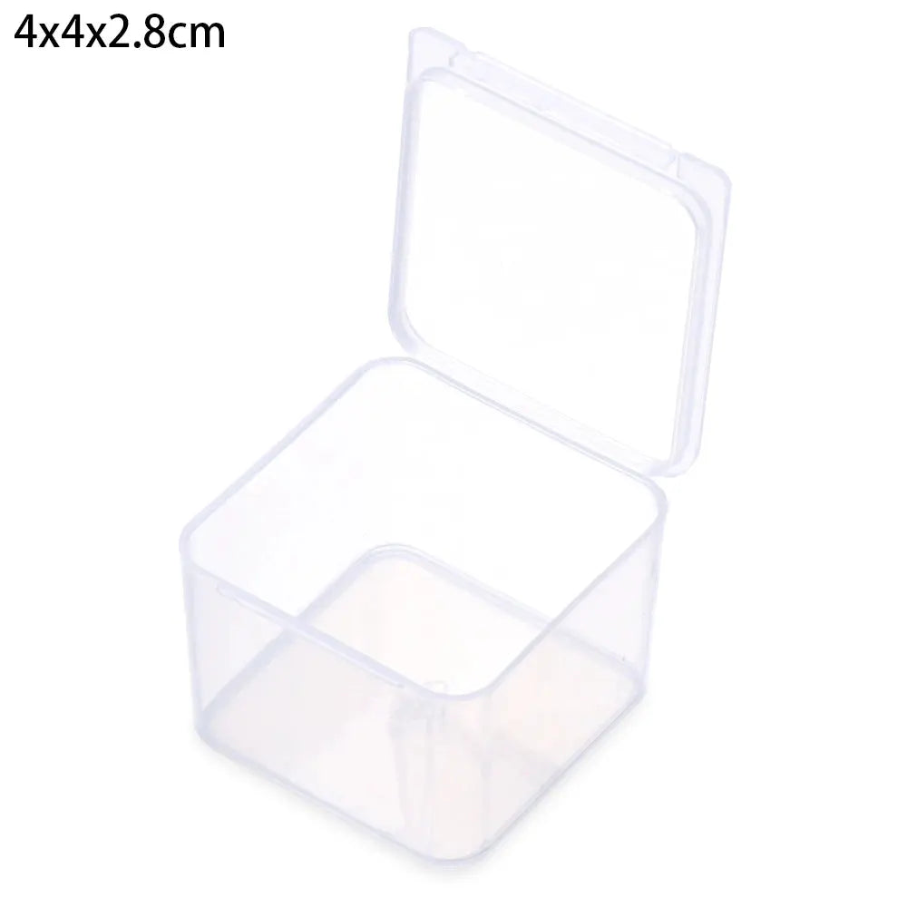 1PC Square/Round Transparent Plastic Storage Box Small Case Beads Earrings Jewelry Container Hardware Organizer Pill Chip Box from PriceLows™