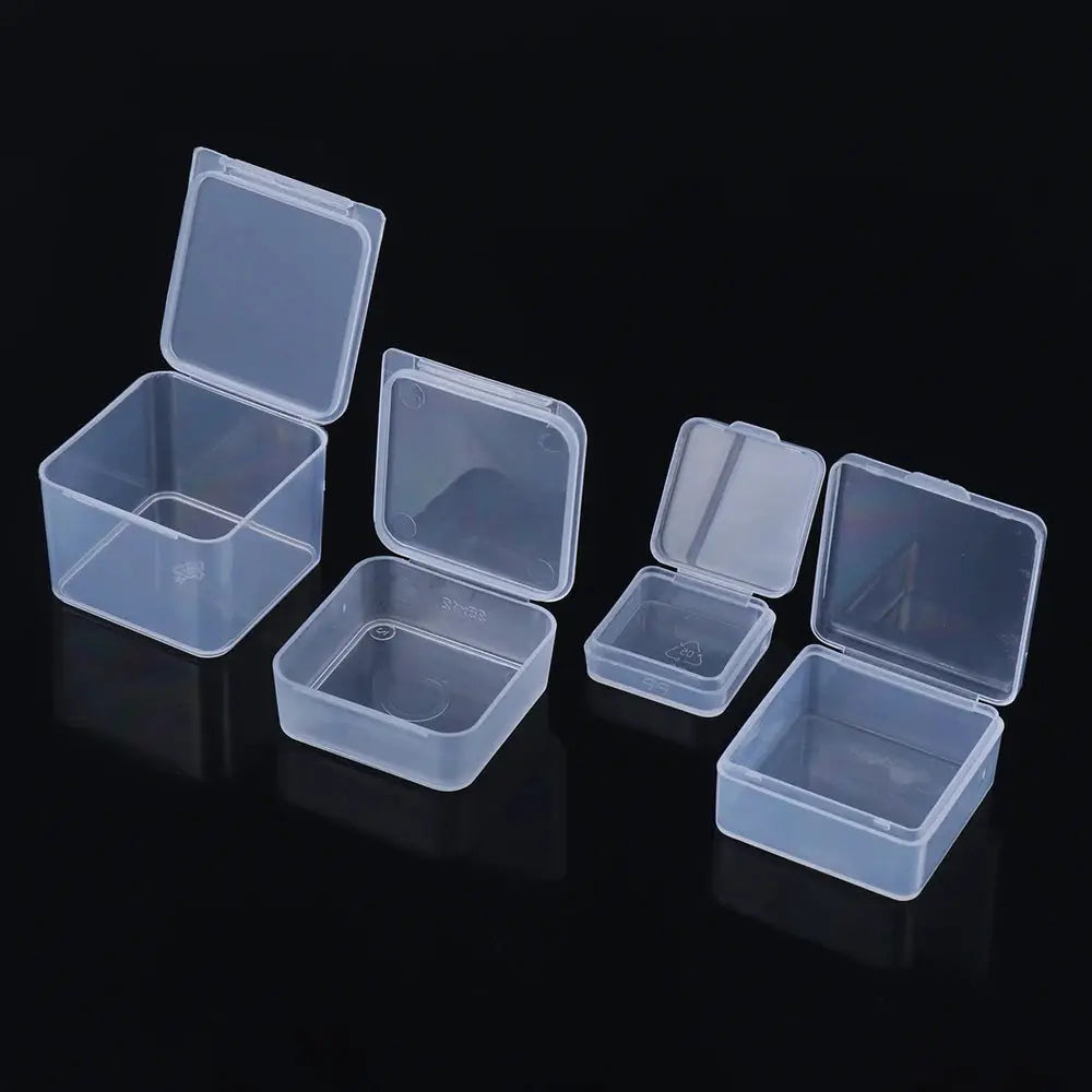 1PC Square/Round Transparent Plastic Storage Box Small Case Beads Earrings Jewelry Container Hardware Organizer Pill Chip Box from PriceLows™