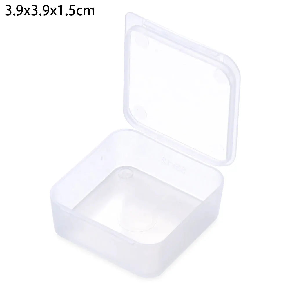 1PC Square/Round Transparent Plastic Storage Box Small Case Beads Earrings Jewelry Container Hardware Organizer Pill Chip Box from PriceLows™