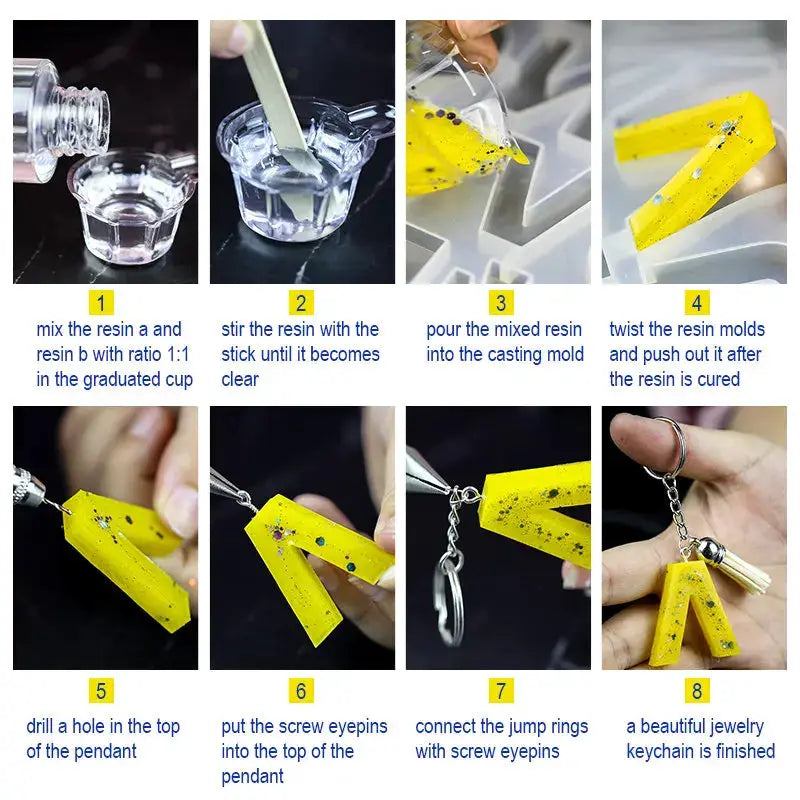 Epoxy Resin Molds Kit | Silicone Jewelry Making | Keychain Earring Diy