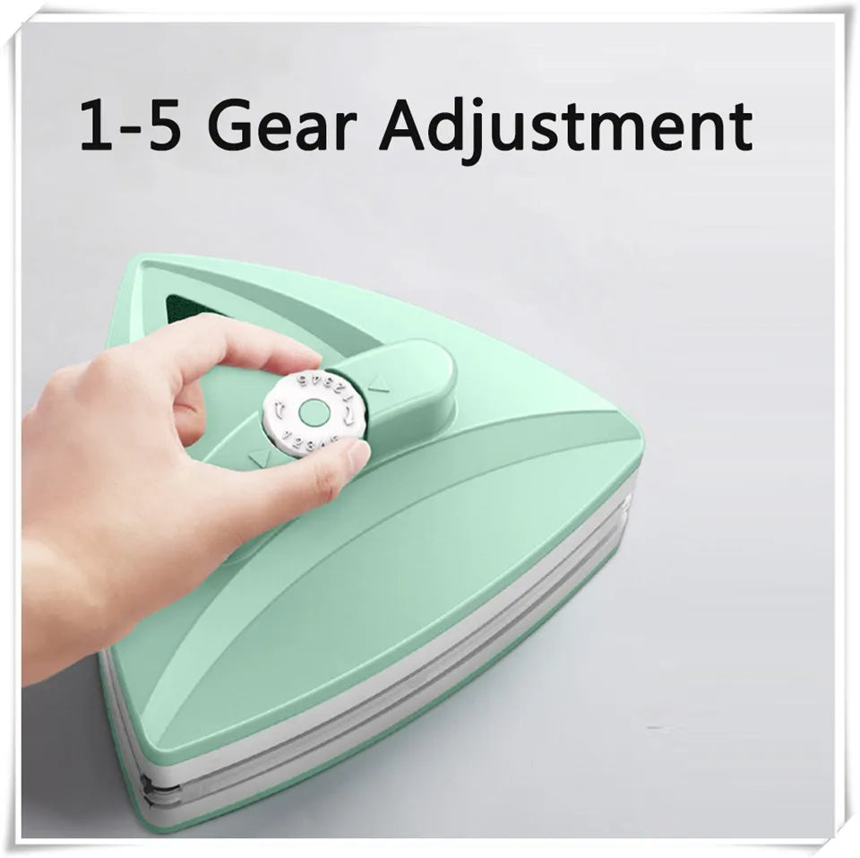 Magnetic Window Cleaner | Auto Water Discharge | Dual Layer Wiper | Home Use