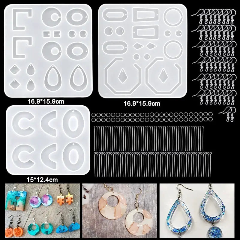 Resin Jewelry Making Kit | Dried Flowers Foil Earring Necklaces