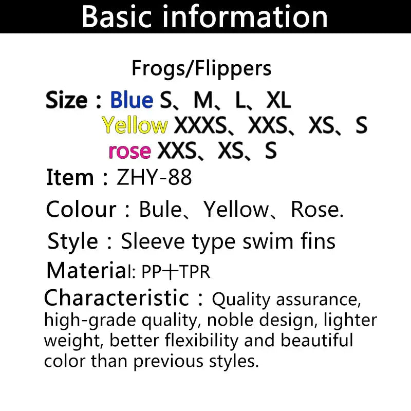 QYQ Silicone flippers for men, women and children frog shoes swimming snorkeling equipment from PriceLows™