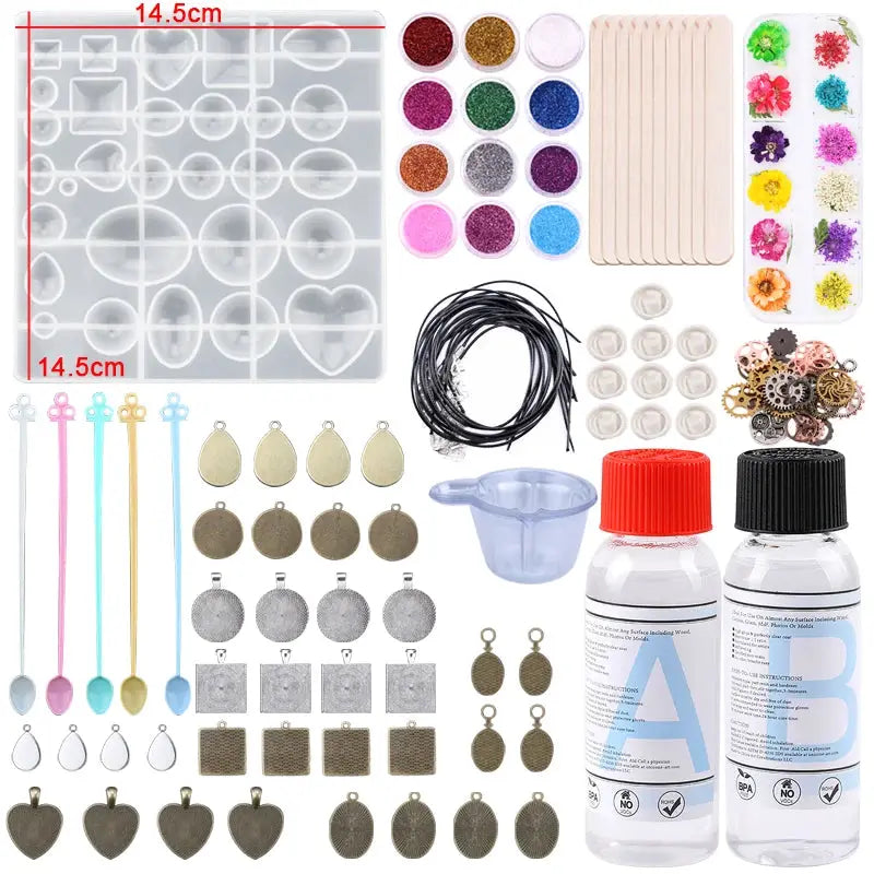 Epoxy Resin Molds Kit | Silicone Jewelry Making | Keychain Earring Diy