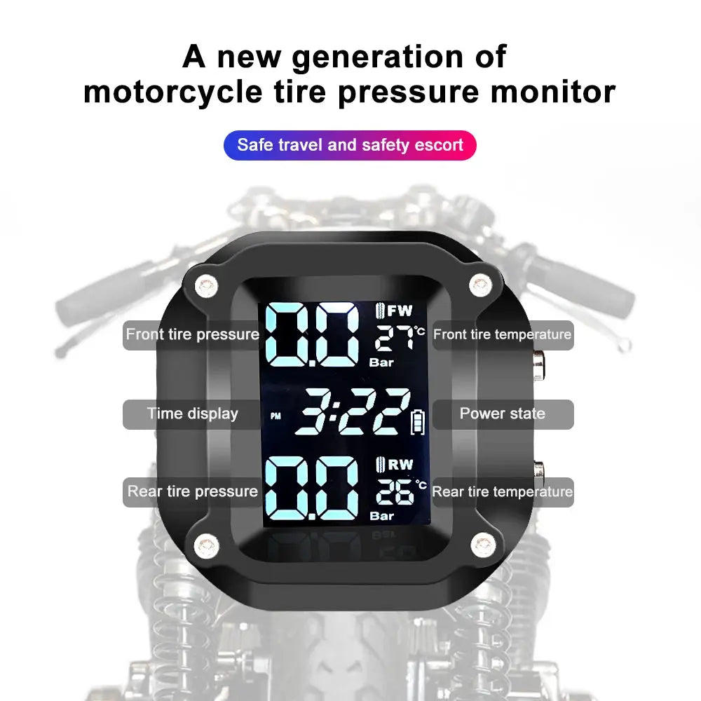 Motorcycle Tire Pressure Sensors Moto TMPS Tire Pressure Monitoring System 2 Wheel Tyre External Sensor for Motorbike Bicycle from PriceLows™