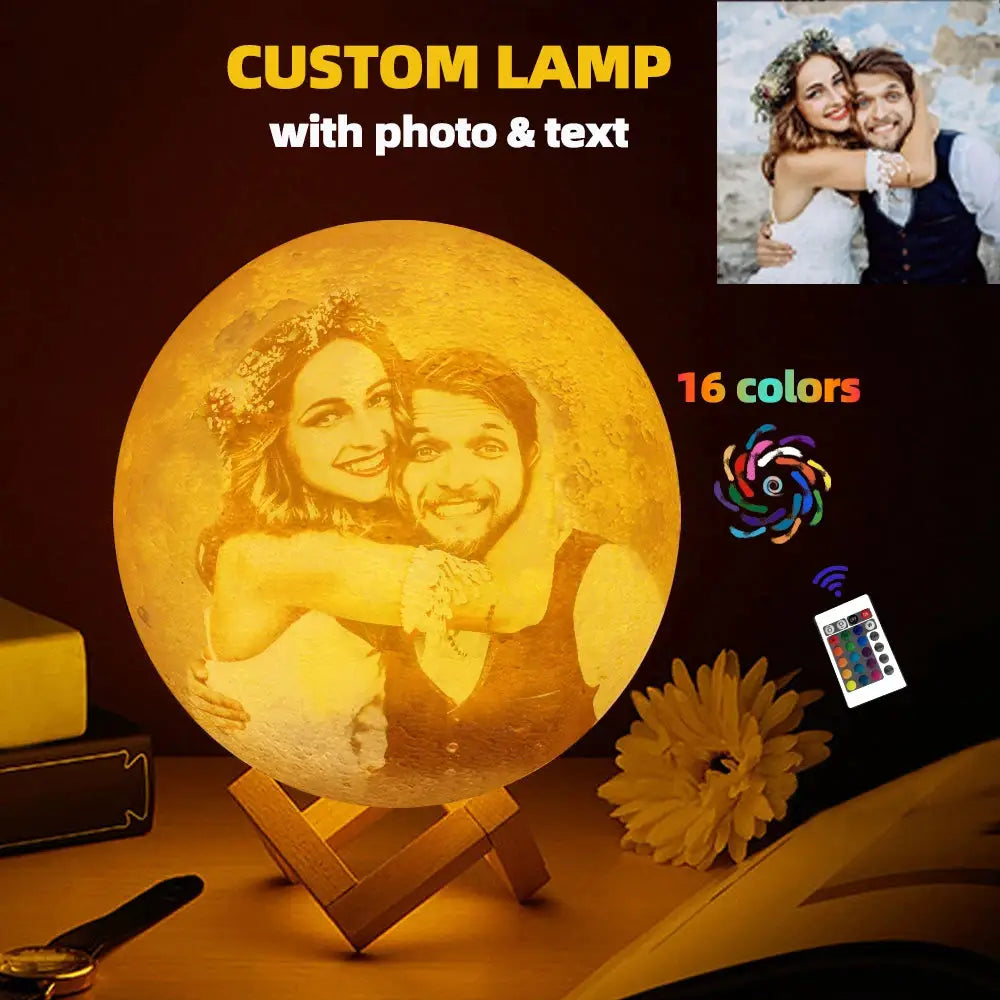 Moon Lamp Night Light | PLA Body | USB Rechargeable Night Light