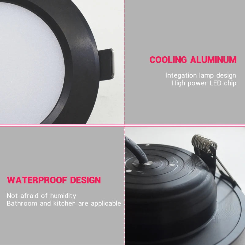 LED Downlight | 12V Waterproof IP65 | Non-Dimmable | 3W 5W 7W 9W 12W 15W