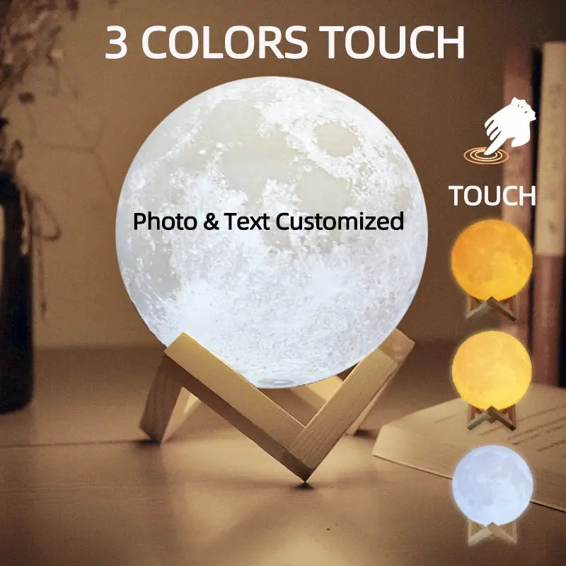 Moon Lamp Night Light | PLA Body | USB Rechargeable Night Light