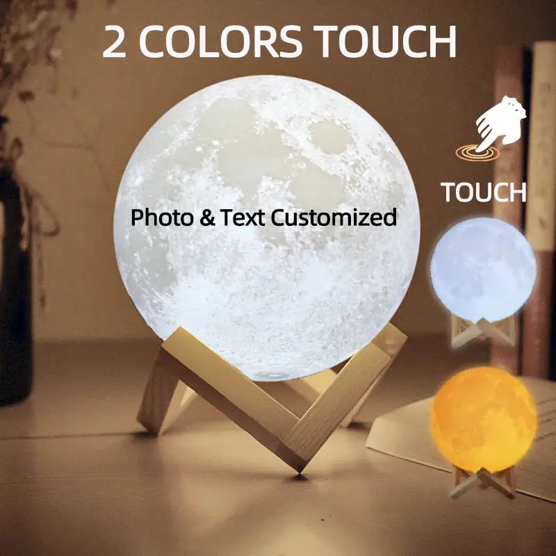 Moon Lamp Night Light | PLA Body | USB Rechargeable Night Light