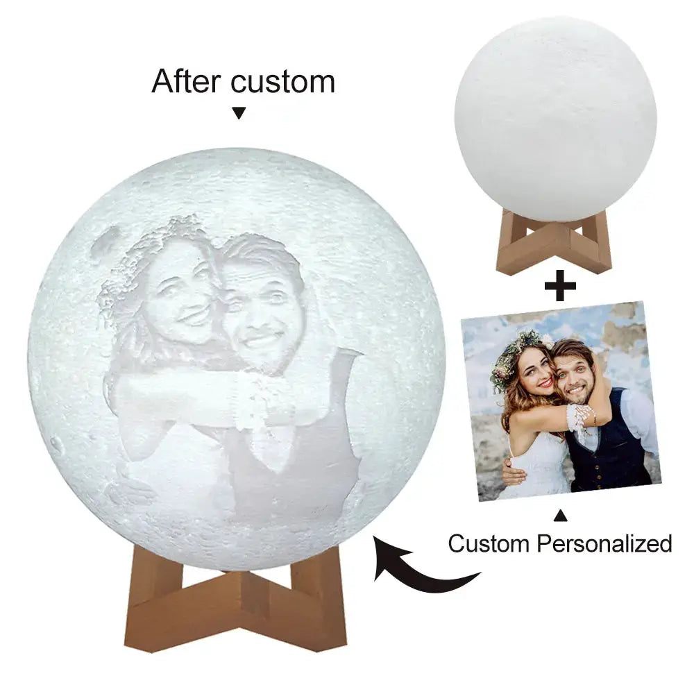 Moon Lamp Night Light | PLA Body | USB Rechargeable Night Light